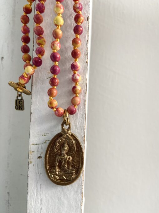 Necklace “BUDDHA PINK MIX” (IC46)