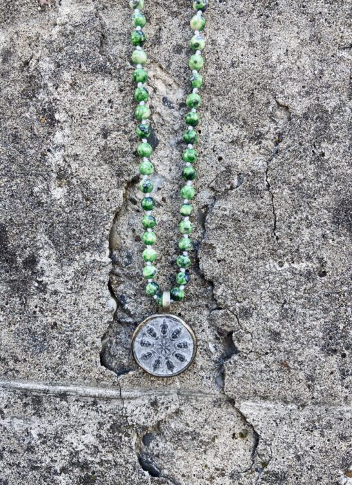 Necklace "BUDDHA GREEN MIX" (IC31)