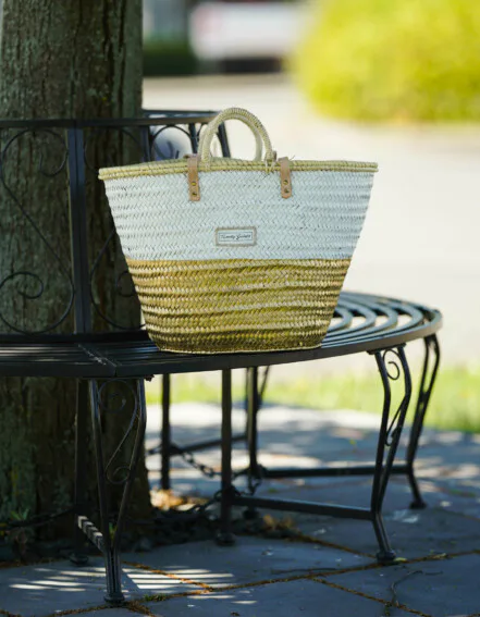 TWENTY VIOLETS - Korbtasche "IBIZA" weiß/gold (TV07)