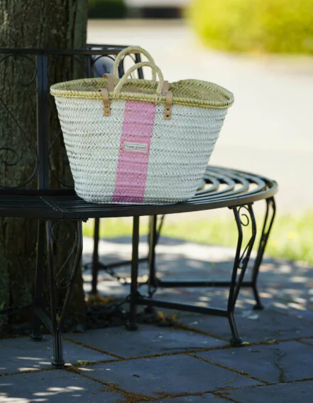 TWENTY VIOLETS - Korbtasche "IBIZA" weiß/rosa (TV16)