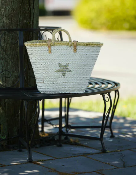 TWENTY VIOLETS - Korbtasche "IBIZA" weiß/silber (TV17)