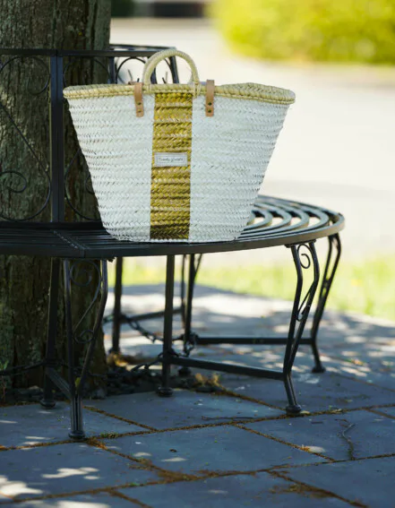 TWENTY VIOLETS - Korbtasche "IBIZA" weiß/gold (TV19)