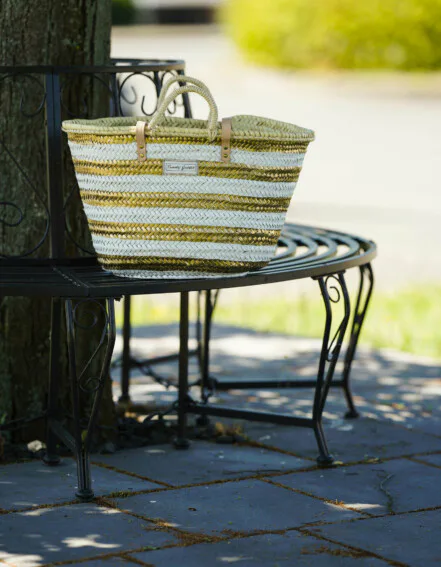 TWENTY VIOLETS - Korbtasche "IBIZA" weiß/gold (TV20)