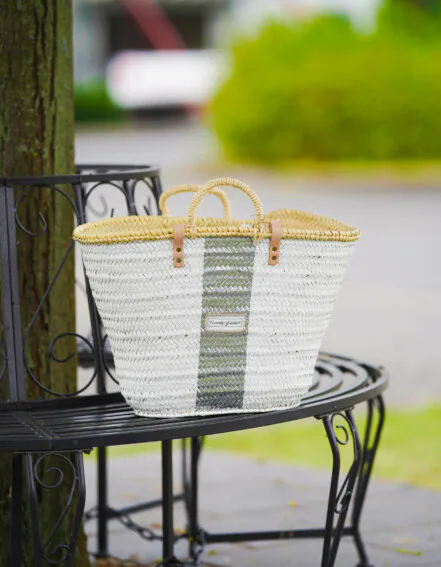 TWENTY VIOLETS - Korbtasche "IBIZA" weiß/silber (TV06)