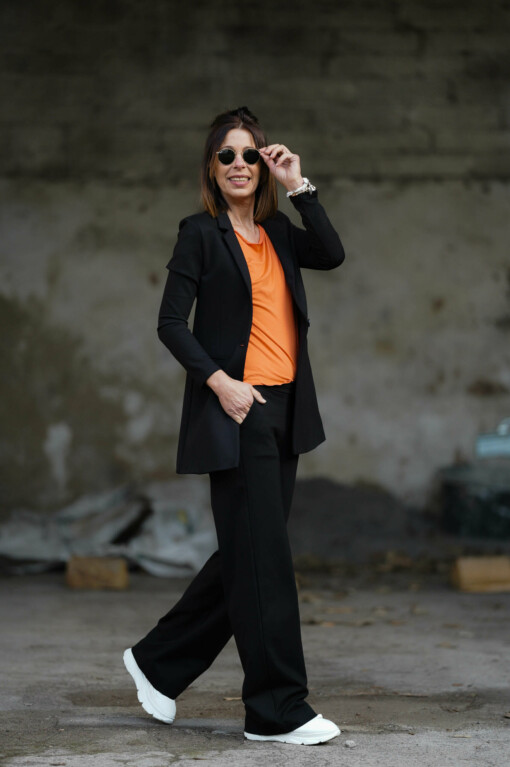 Longblazer "BEATRIX" schwarz (B03) /Hose "MANJA" schwarz (H10)