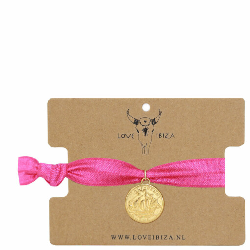 Armband "IBIZA PINK COIN" (AA42)