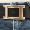 Schließe “HOMY” gold (UJ02) /  Gürtel “WEST CAPE BLACK”  (UJ01)