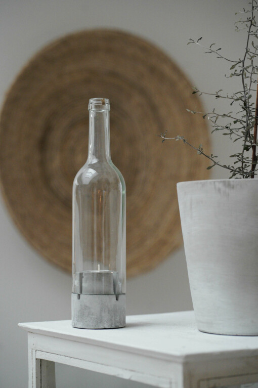 Kerzenhalter "BOTTLE LIGHT" grau (LI44)