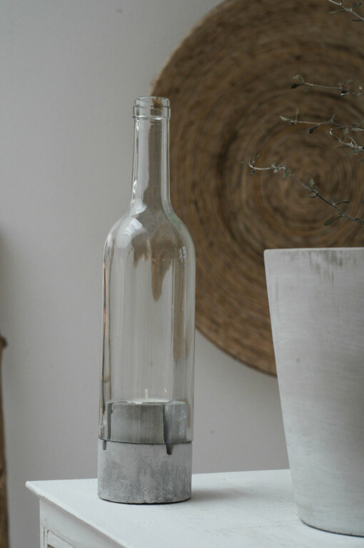 Kerzenhalter "BOTTLE LIGHT" grau (LI44)