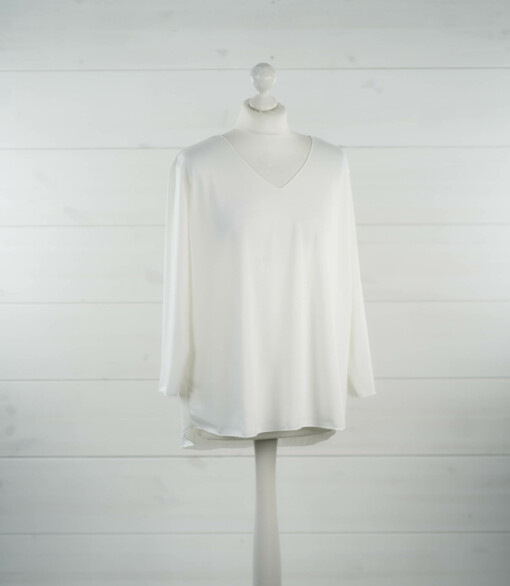 Basicshirt "JASNA" - XL" wollweiß (BA47)