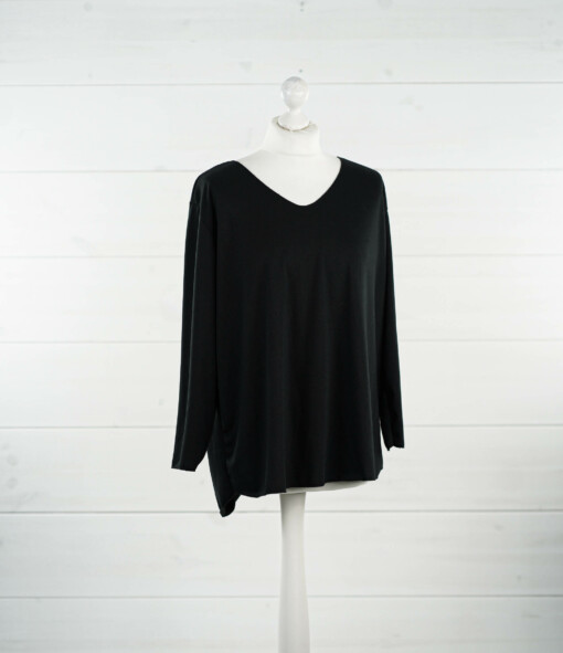 Basicshirt "JASNA" - XL" schwarz (BA47)