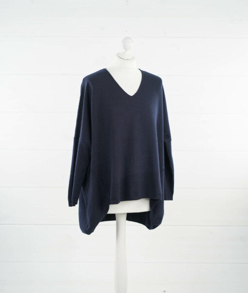 Feinstrick-Pulli "BEA" dunkelblau (GW200)