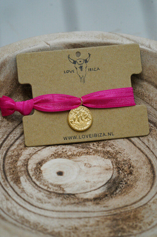 Armband "IBIZA PINK COIN" (AA42)