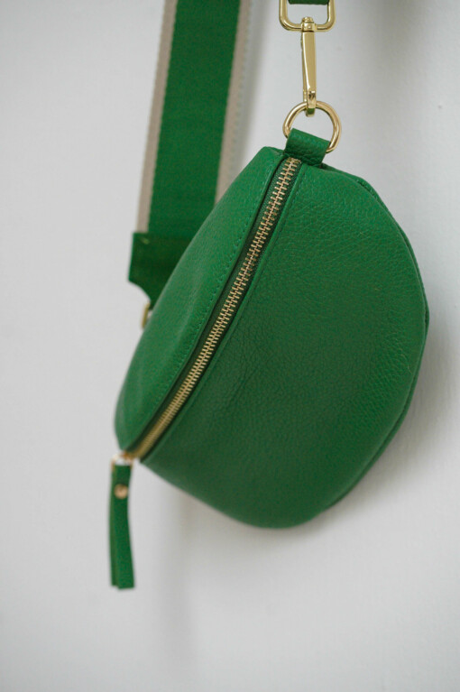 Mini-Cross-Bag "DORIE" grasgrün/gold (T03)