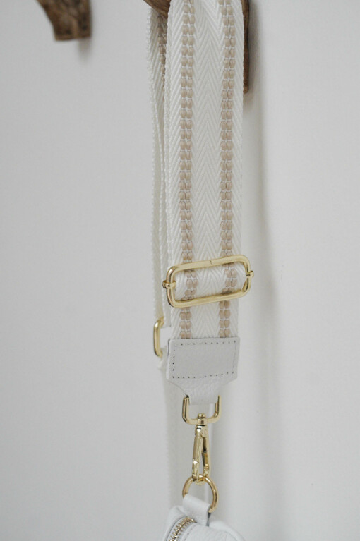 Mini-Cross-Bag "DORIE" weiß/gold (T03)