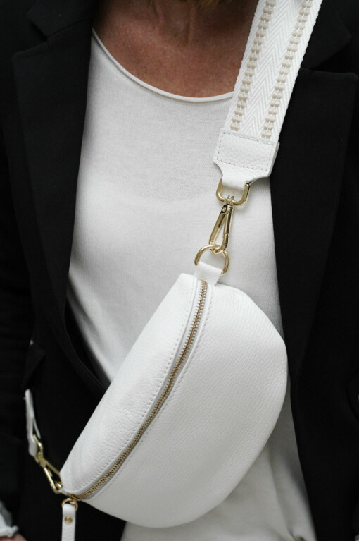 Mini-Cross-Bag "DORIE" weiß/gold (T03)
