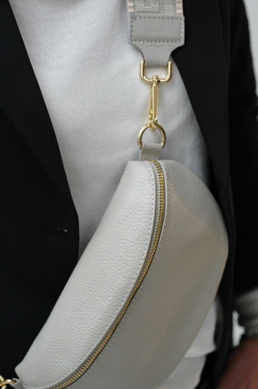 Mini-Cross-Bag "DORIE" achargrau/gold (T03)