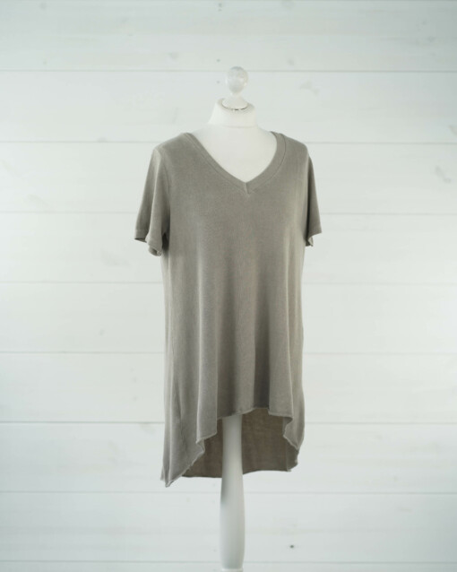 XXL-Kurzarmshirt "SANDRA" taupe(BA36)