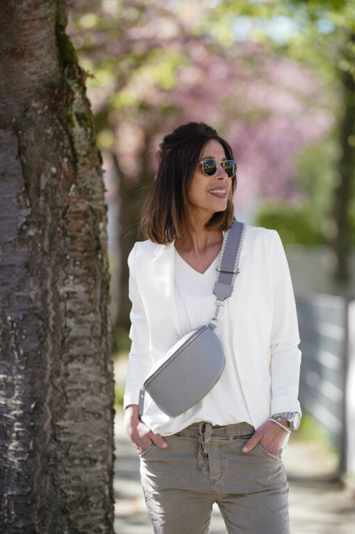 Cross-Bag "BRENDA" grau/silber (T10)