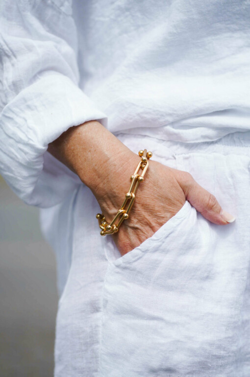Armband "PINK" matt gold (IC07)