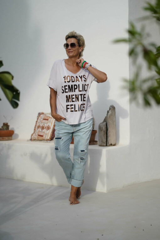 Statement – Shirt “BONNIE” pale lilac (10D06)/ Jeans “LEONA” – stone wash (ER14)
