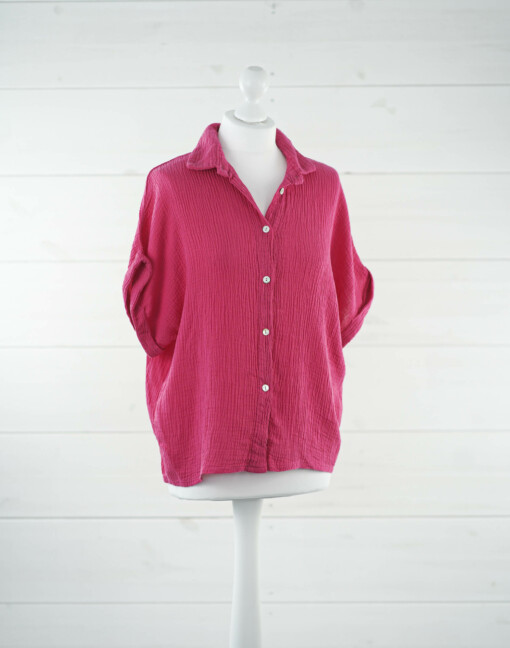 Musselinbluse "MARIE" fuchsia (GW01)