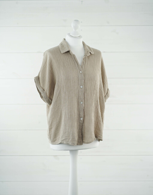 Musselinbluse "MARIE" beige (GW01)