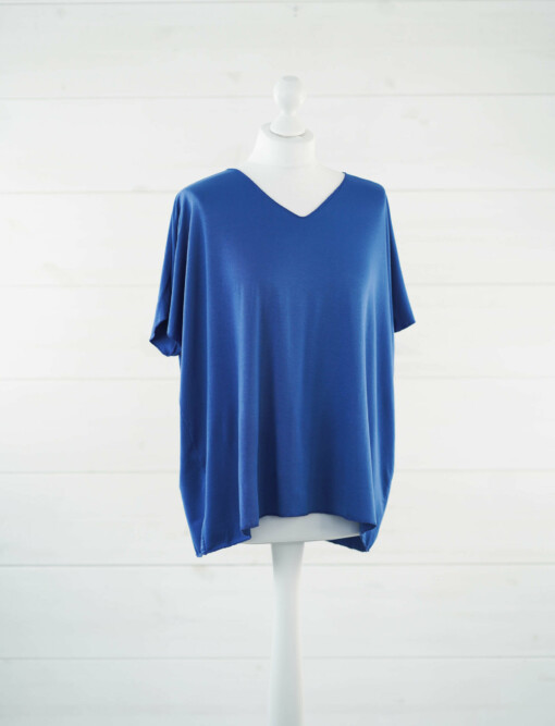 Basic Shirt "INÉS" pazifikblau (BA69)