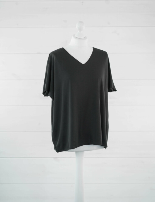 Basic Shirt "INÉS" schwarz (BA69)