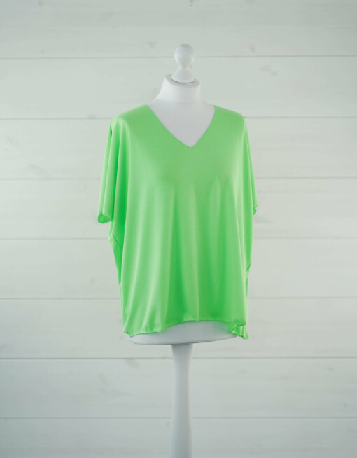 Basic Shirt "INÉS" neongrün (BA69)