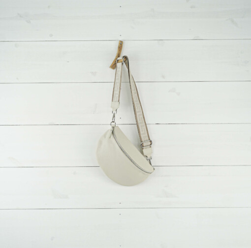 Small – Crossbag “PAULA” beige/silber (T05)