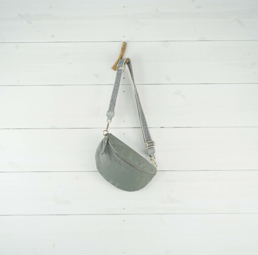 Small -Crossbag "PAULA" grau/gold (T02)