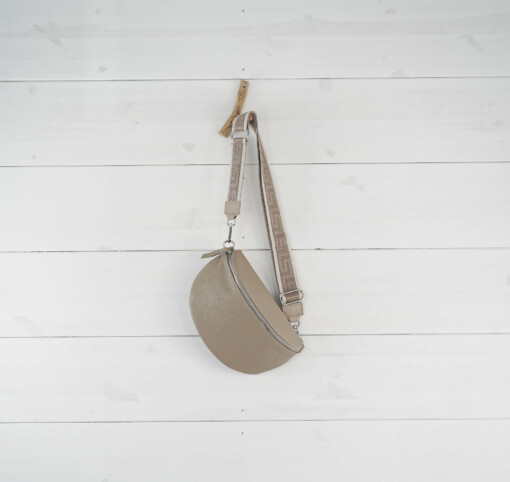Small – Crossbag “PAULA” taupe/silber (T05)