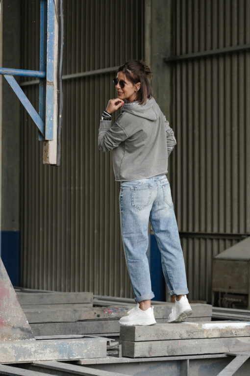 Jeans “PITCH HI TAP” (HL04) / Pullover mit Kapuze "WINONA" hunter (HL14)
