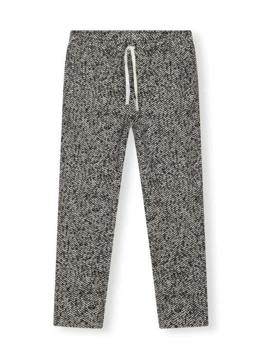 Jogger "CROPPED JOGGER HERINGBONE" black (10D30)