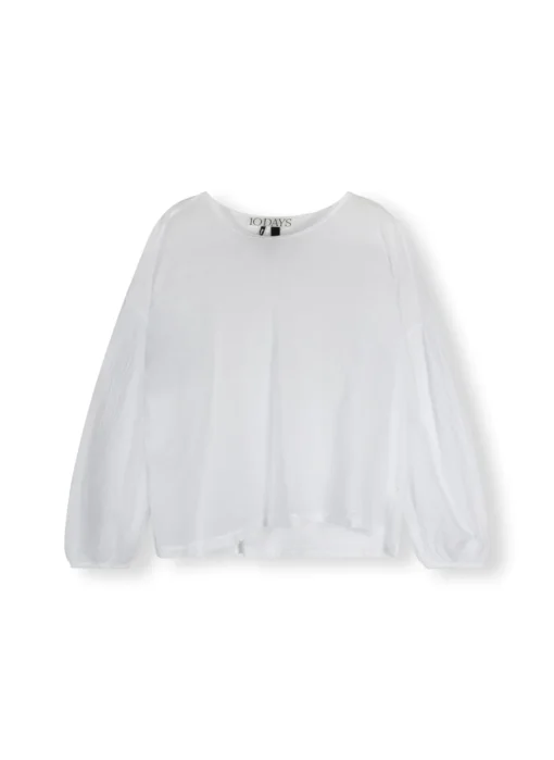Relaxed Fit Bluse "BALLOON SLEEVE BLOUSE" white (10D03)