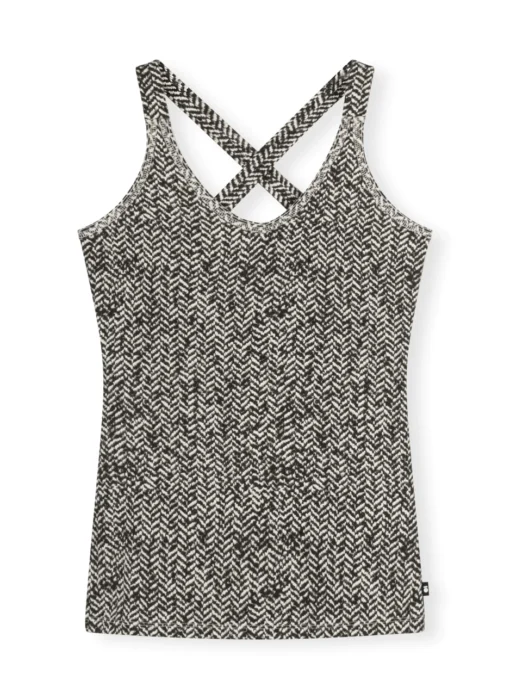 Singlet-Top "WRAPPER HERRINGBONE" black (10D22)