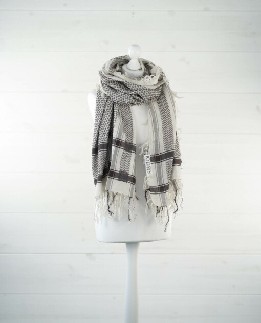 Schal "SCARF CHECK" aubergine (10D31)