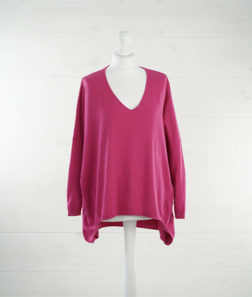 Feinstrick-Pulli “BEA” fuchsia (GW200)