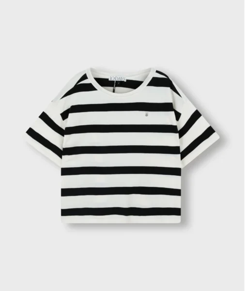 T-Shirt "HEIDI" white/black (10D28)