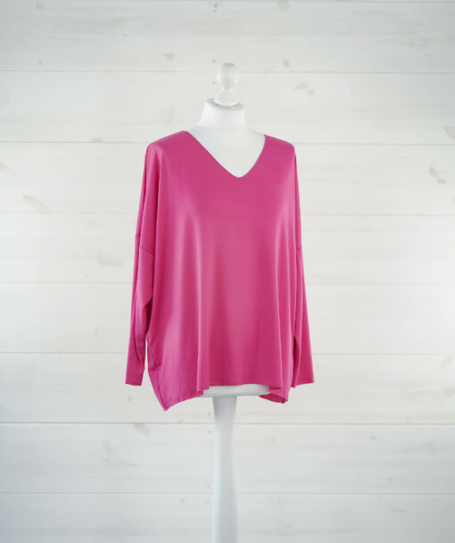 Langarmshirt "INES" fuchsia (BA70)