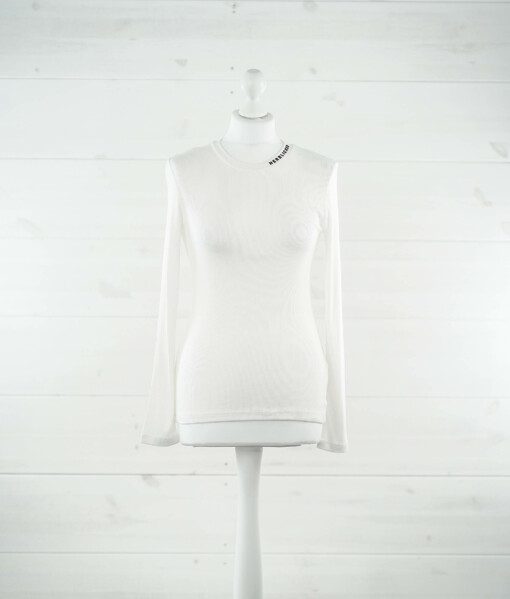 Langarmshirt "FEIN RIB" white (HL09)