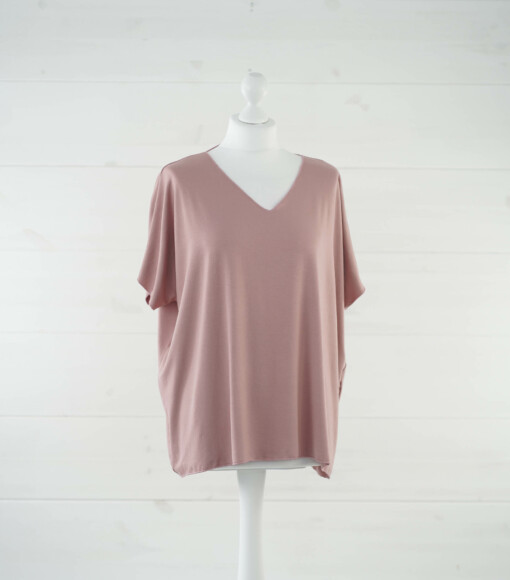 Kurzarmshirt "INES" mauve (BA69)