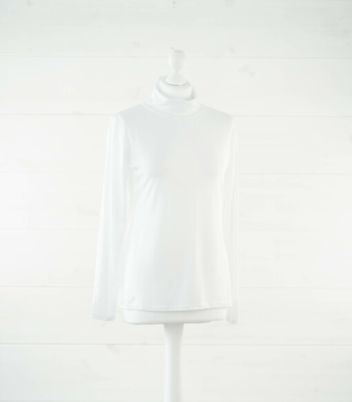 Rollkragenshirt "CHANTAL" weiß (BA02)