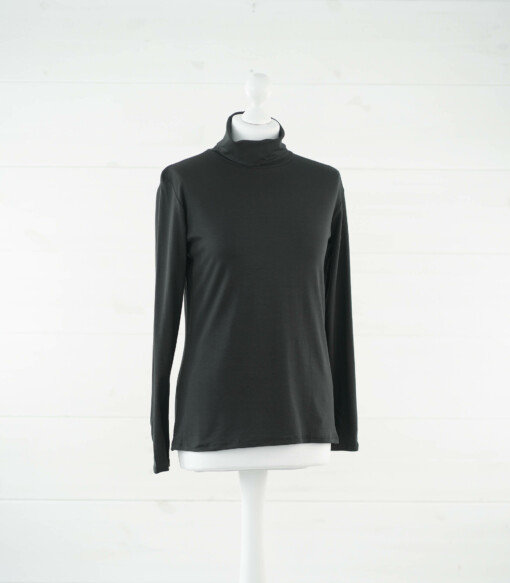 Rollkragenshirt "CHANTAL" schwarz (BA02)