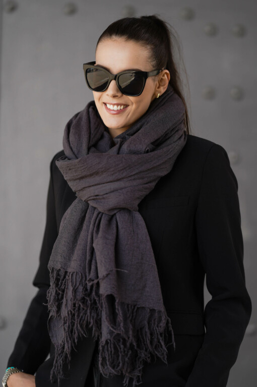 Schal “LARISSA” grey raven (10D24)