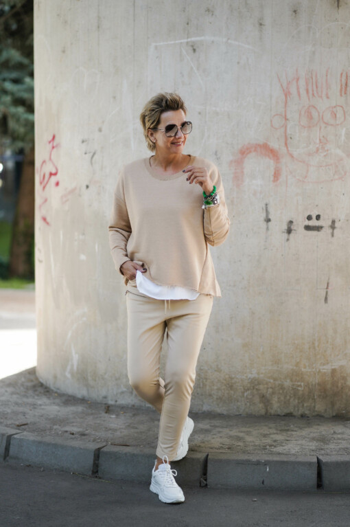 Longsleeve "VALENTINA" alpa (ER09) / Ladies-Pants “ILENA” – alpa (ER19) /Langarm-Shirt “LEONIE” weiß (BA85)