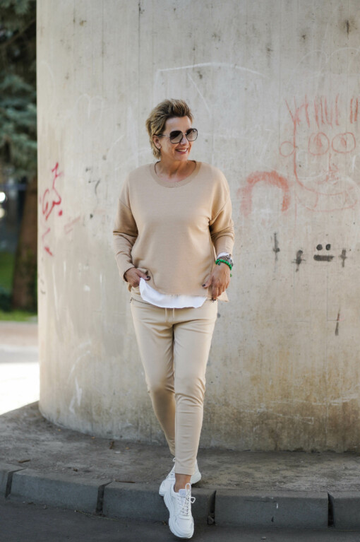 Longsleeve "VALENTINA" alpa (ER09) / Ladies-Pants “ILENA” – alpa (ER19) /Langarm-Shirt “LEONIE” weiß (BA85)