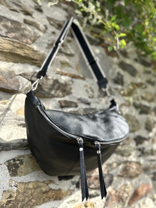 Crossbag "BONNY" schwarz/silber1 (T01)