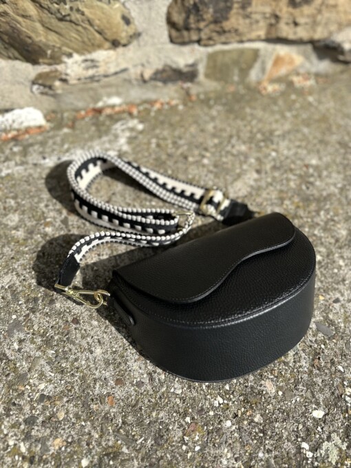 Handtasche "CHRISTIANE" schwarz/gold (T11)